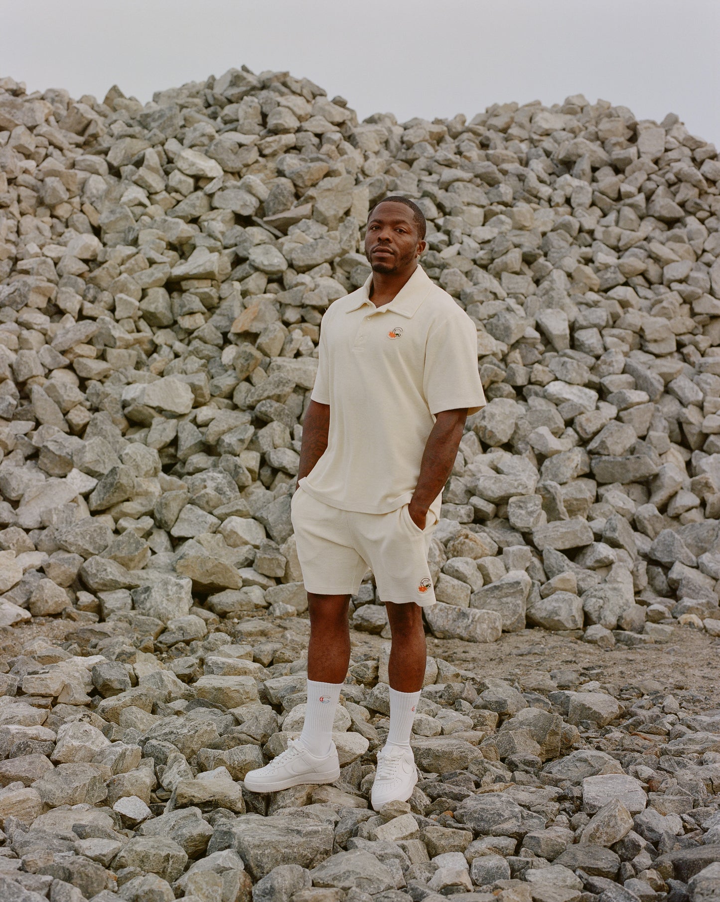 the CRATE Terry Cloth Shorts Cream