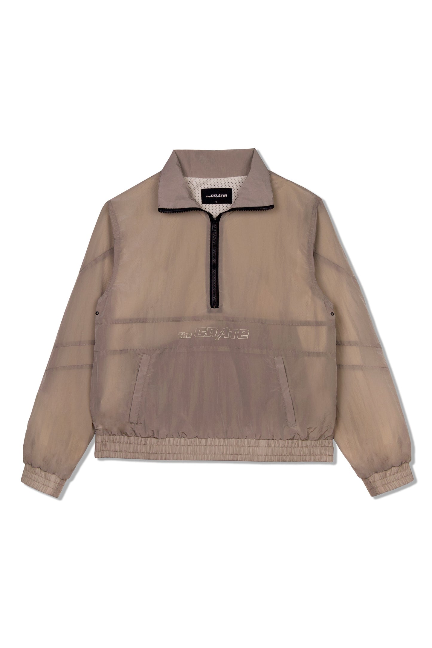 the CRATE Half Zip Windbreaker Jacket Khaki