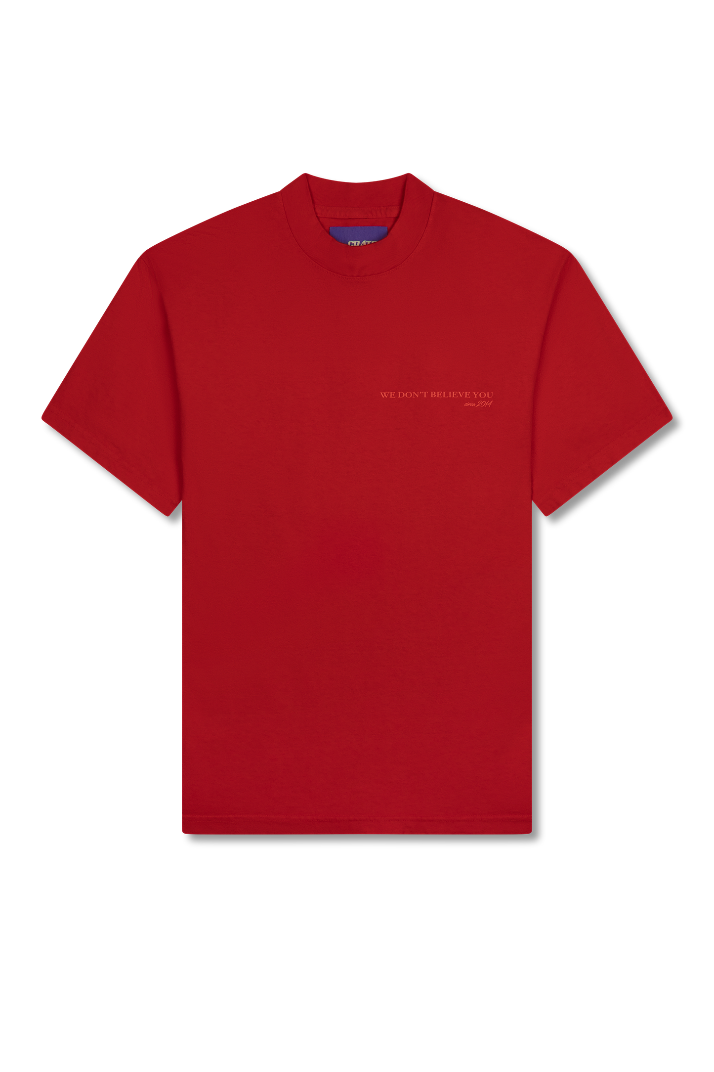 the CRATE Support T-shirt Vintage Red