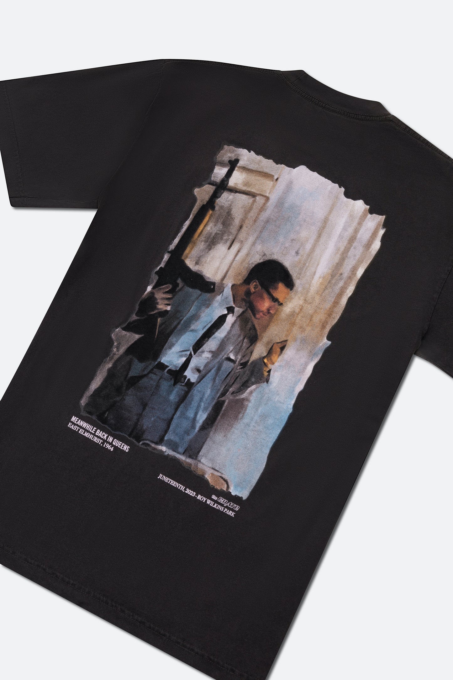 the CRATE Malcolm X Shirt Charcoal