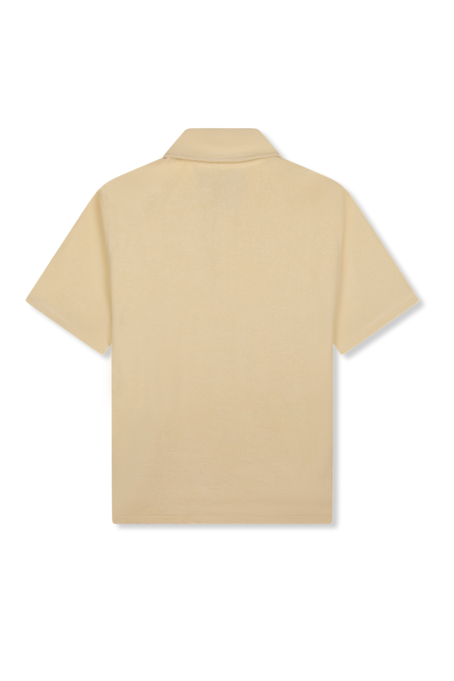 the CRATE Terry Cloth Polo Cream