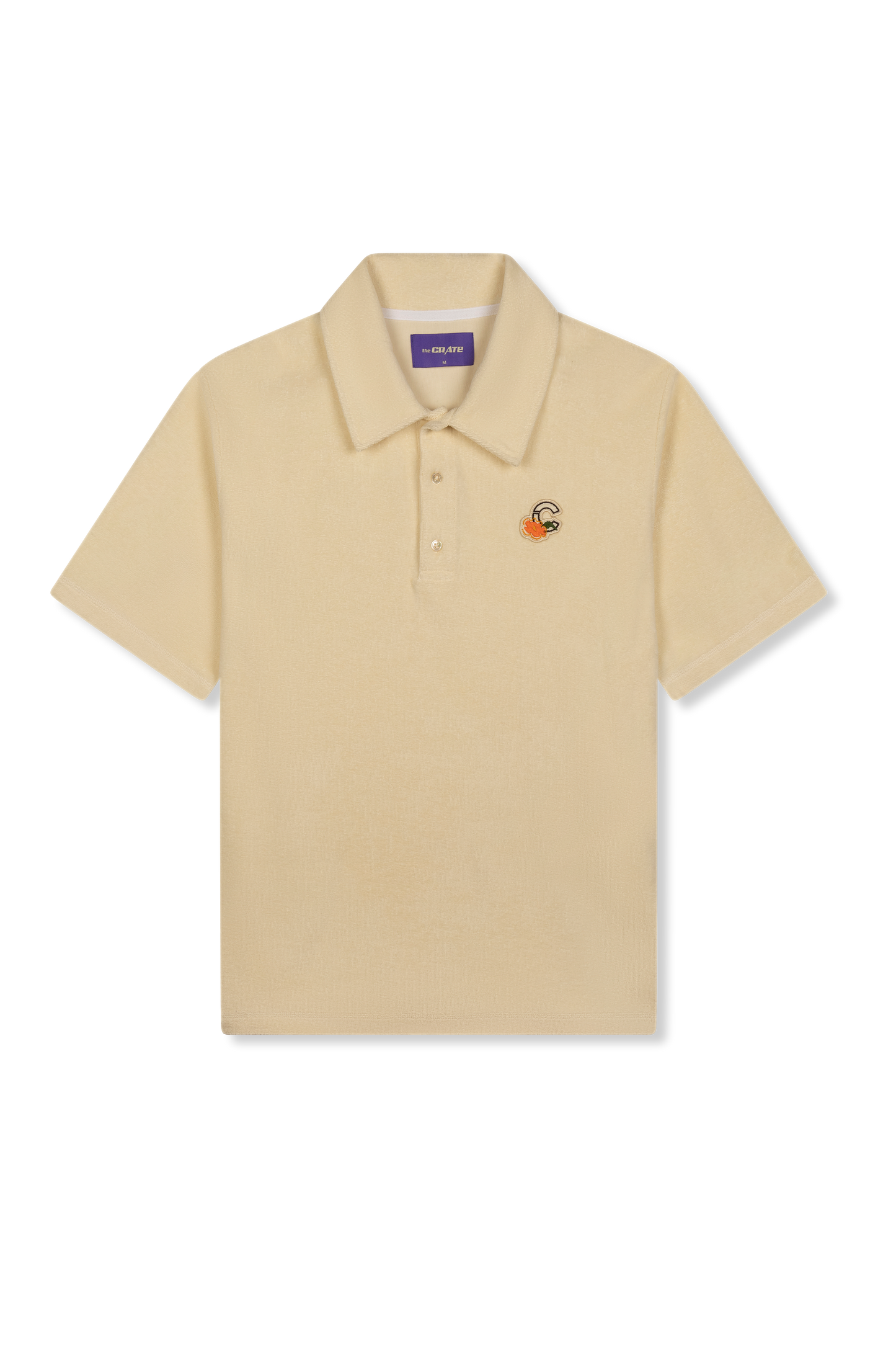 the CRATE Terry Cloth Polo Cream