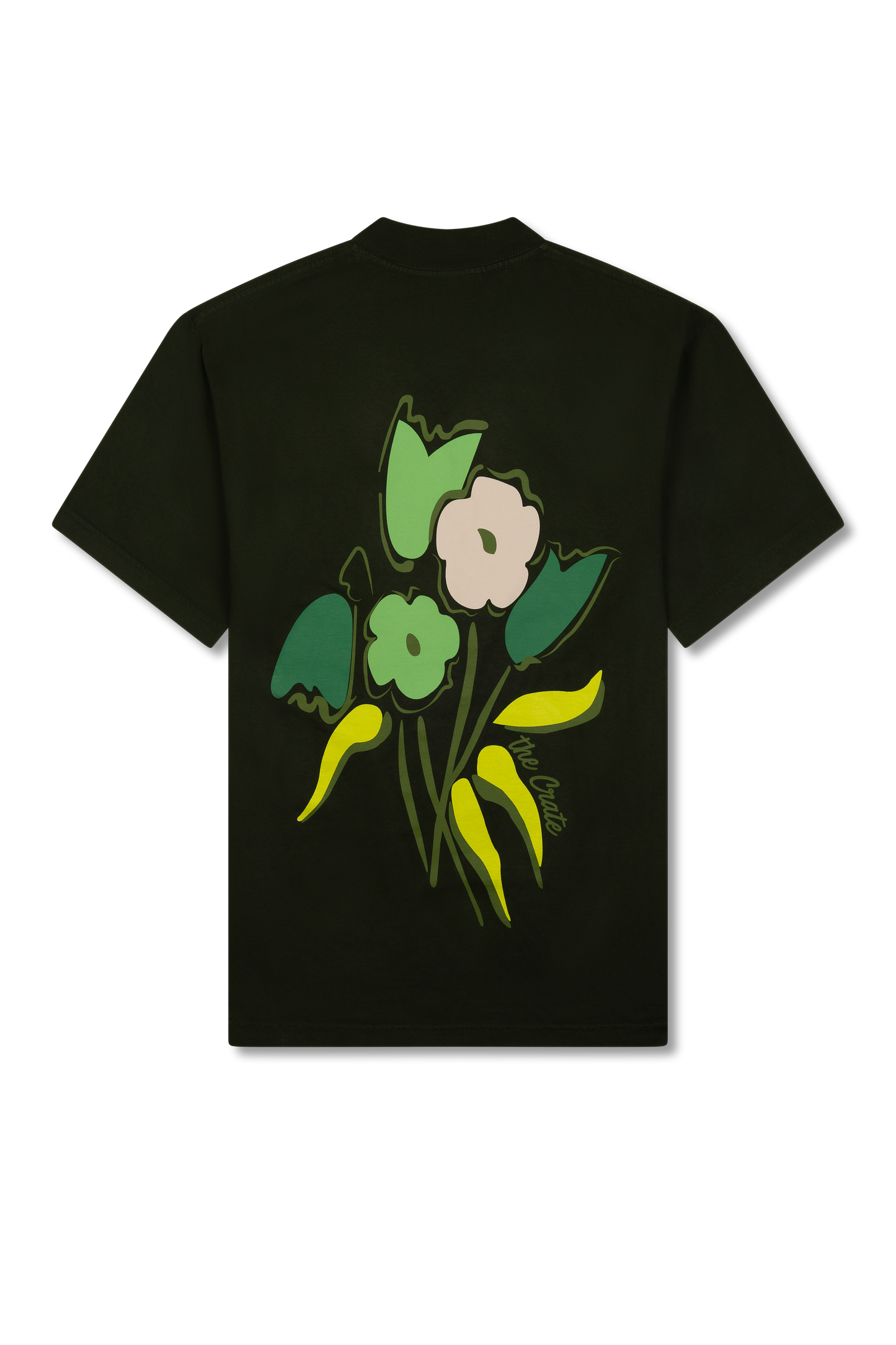 Floral T-shirt Forest Green