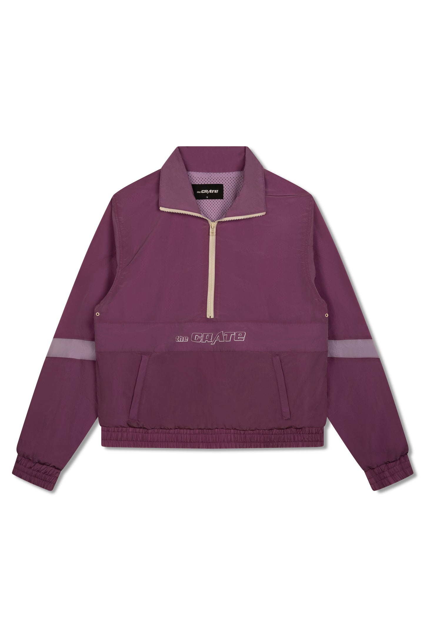 the CRATE Half Zip Windbreaker Jacket Purple