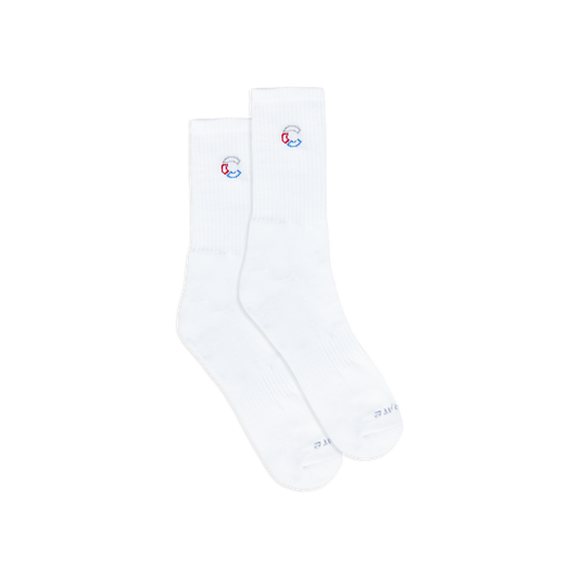 C logo Socks White
