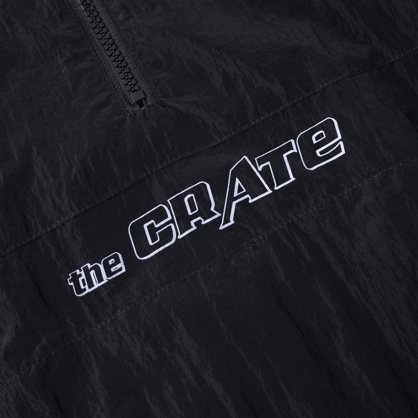 Half Zip Windbreaker Jacket Black