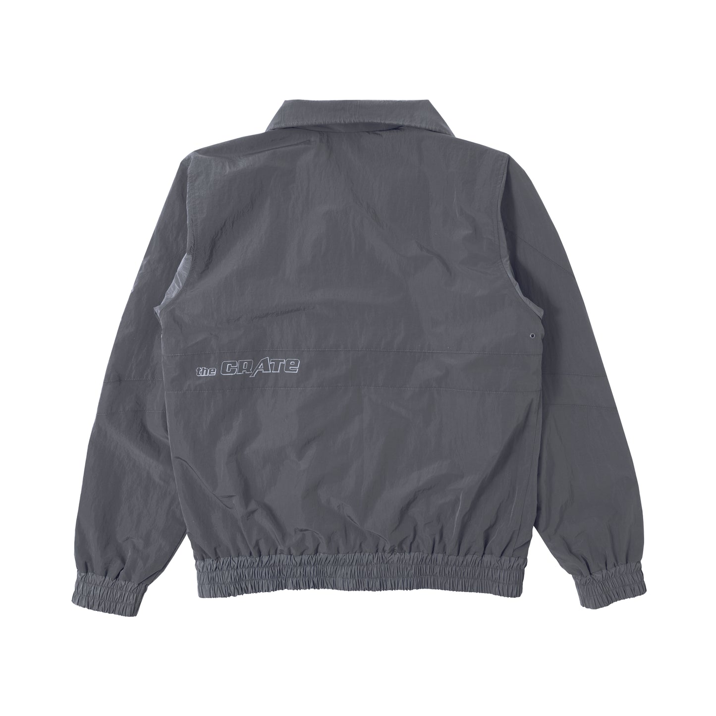 the CRATE Full Zip Windbreaker Jacket Dark Grey