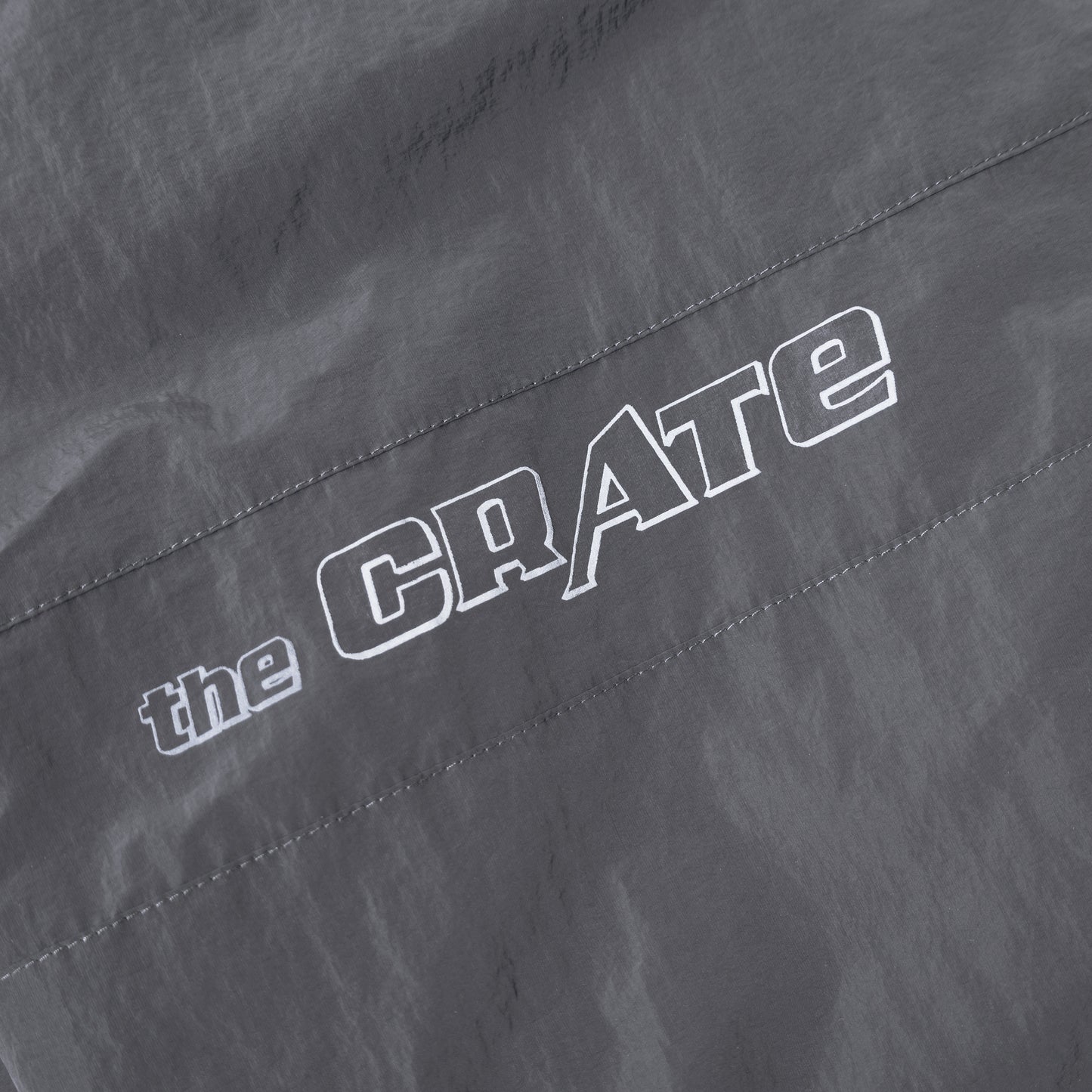 the CRATE Full Zip Windbreaker Jacket Dark Grey