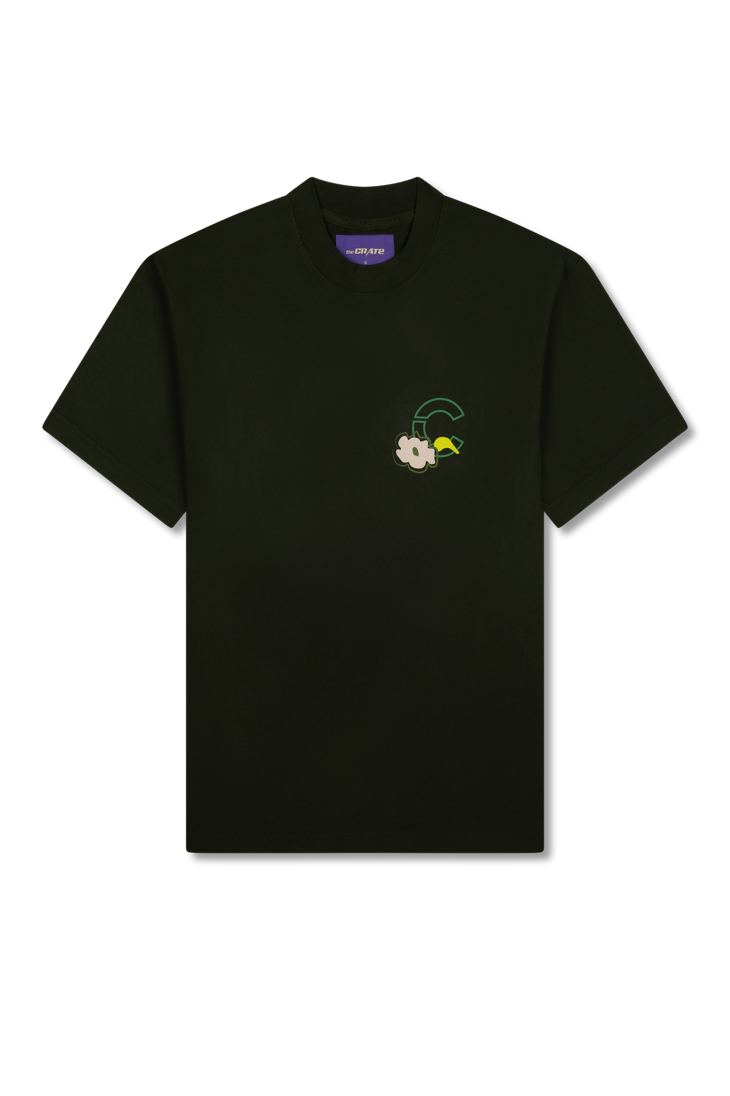 Floral T-shirt Forest Green