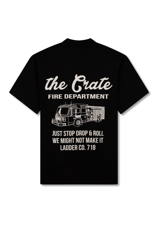 the CRATE Fire Department T-shirt Black