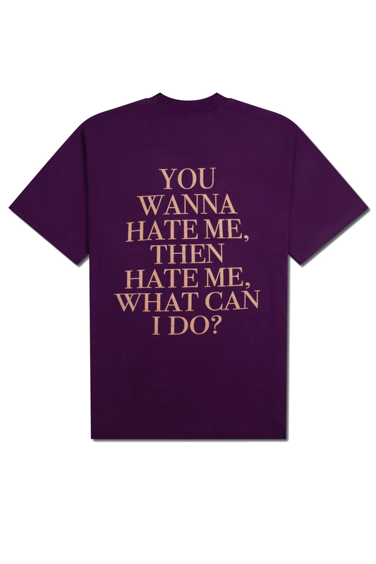 Hate Me Now Shirt Sparkling Grape