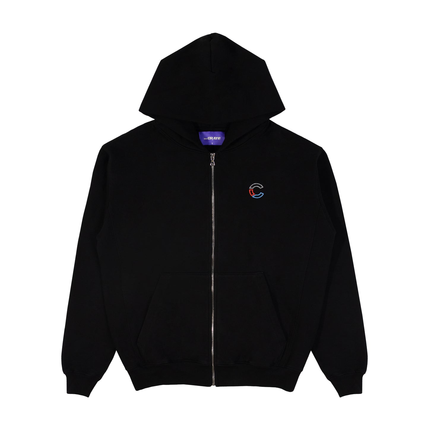 the CRATE Classic C Zip Up Black