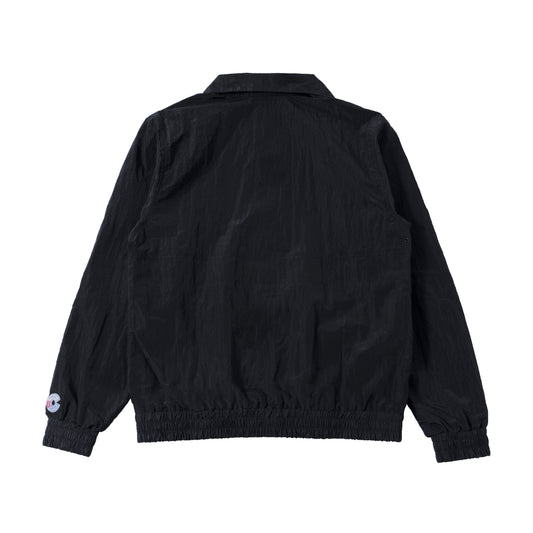 Half Zip Windbreaker Jacket Black